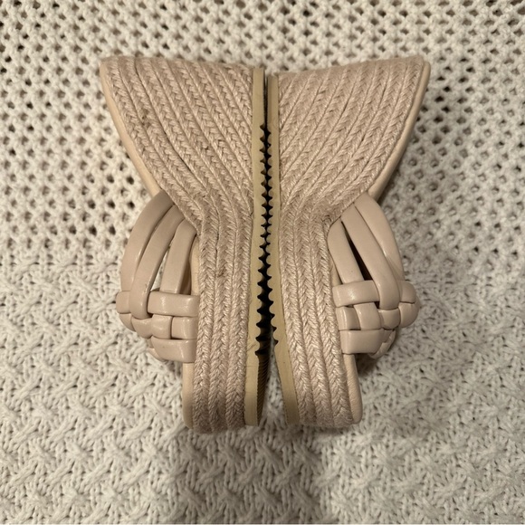 BEACH BY MATISSE BRAIDED WEDGE SANDALS CREAM 9M WOMENS - Picture 3 of 9